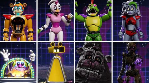 Fnaf Security Breach Characters Workshop Animations New World Videos