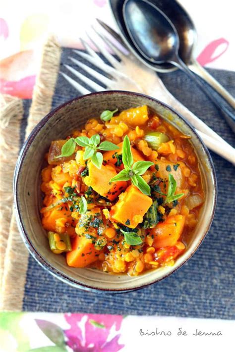 Lentilles corail épicées aux patates douces Façon MESIR WAT ÉTHIOPIEN