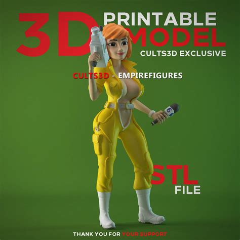 3d File Sexy April Oneil・3d Printer Model To Download・cults