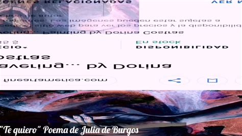 Te Quiero Poema De Julia De Burgos Youtube