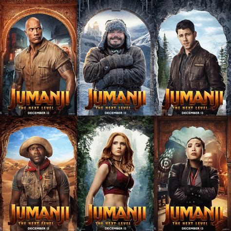 Jumanji The Next Level Character Posters Movies