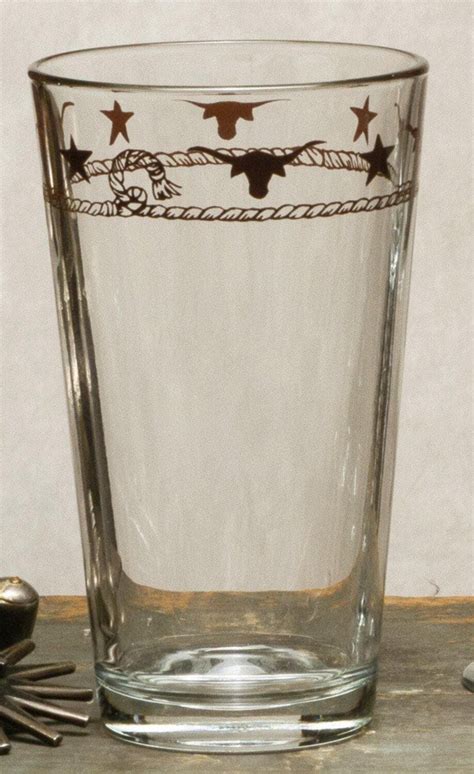 Stars And Longhorns Western Glassware Your Western Decor
