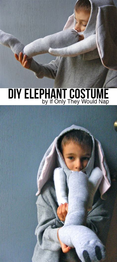 Enlarge and trace the patterns onto paper and cut out. DIY Elephant Costume Tutorial (includes tusks!) - Andrea's Notebook