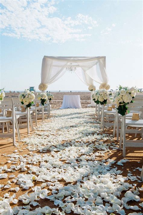 Gorgeous wedding ceremony doesn't have to be expensive. Ceremony Décor Photos - All-White Beach Wedding - Inside ...