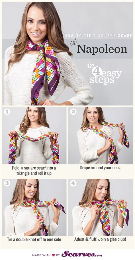 The Napoleon How To Tie A Scarf Ways To Wear A Scarf How To Wear Scarves