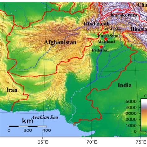 Map Of Afghanistan Topographic Map Worldofmaps Net On