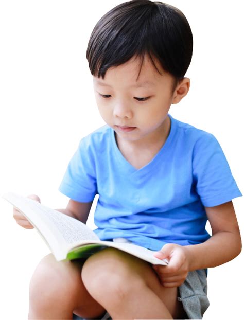 Sitting Boy Reading Book Png Image Png Mart