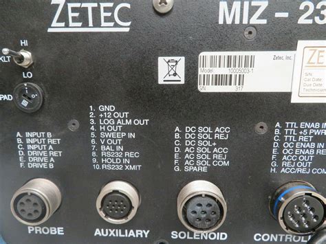 Zetec Mdl Miz 23 Eddy Current Component Testing Machine No