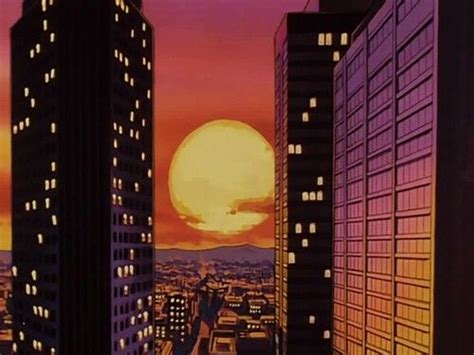 90s Anime Background Wallpaper Orange Aesthetic City Aesthetic Retro