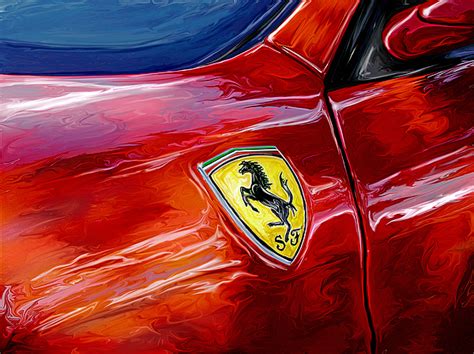 It currently has 105 likes. Ferrari Badge Digital Art by David Kyte