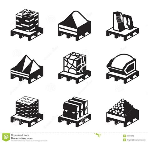 Construction Materials Stock Vector Illustration Of Industry 38031518