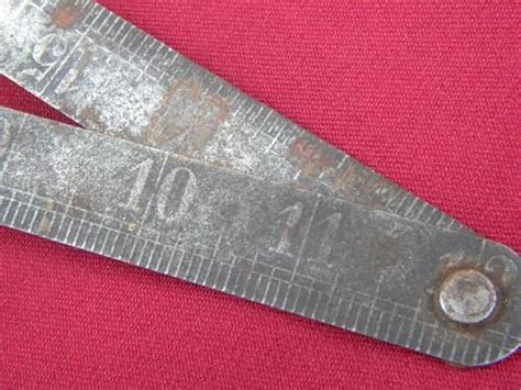Early Old Lufkin Rule Co Saginaw Folding Ruler Antique Vintage Tool