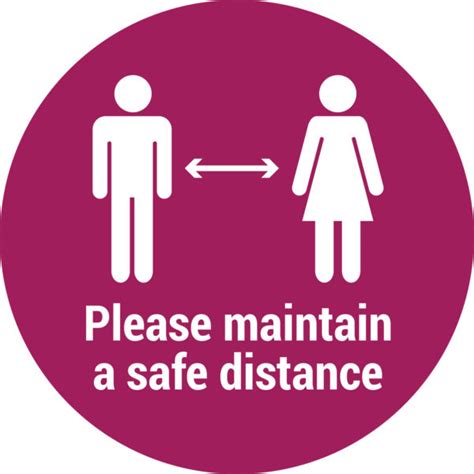 Please Maintain A Safe Distance Floor Sticker The Hospitality Shop