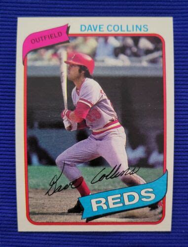 1980 Topps 73 Dave Collins Cincinnati Reds Nm Mt Or Better 1335 Hits