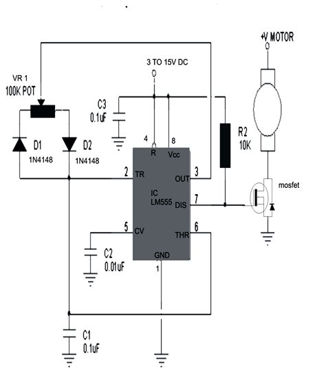 Speed Control V Dc Motor Speed Controller Circuit Diagram