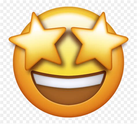 Star Eyes Emoji Png Transparent Smile Emoji Png Png Download