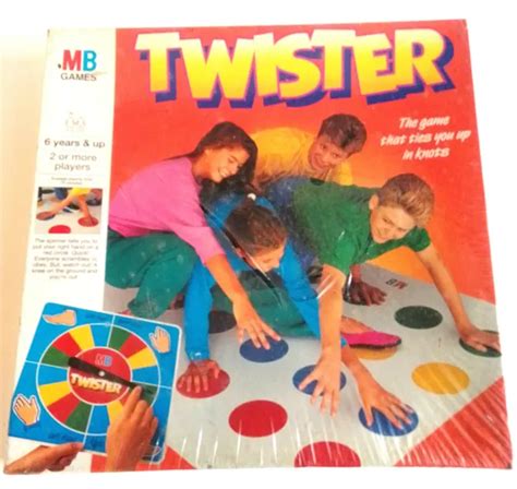 Vintage Twister Board Game Mb Games New Sealed Box Wear Nos £2170