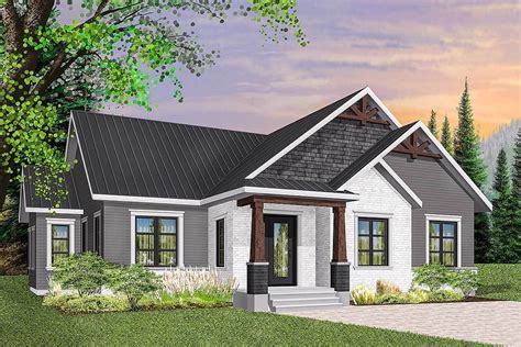 Embracing simplicity, handiwork, and natural materials, craftsman home plans are cozy, often with shingle siding and stone details. 3-Bed Modern Craftsman Ranch Home Plan - 22475DR ...
