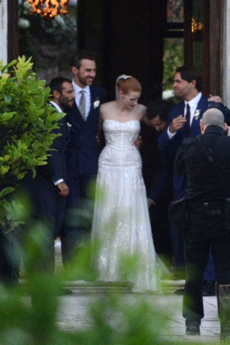 Jessica chastain married her boyfriend gian luca passi de preposulo yesterdaycredit: First look at Jessica Chastain's wedding dress as she ...