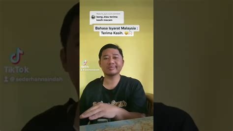 Bahasa Isyarat Malaysia Terima Kasih 😄🙌🏻 Youtube