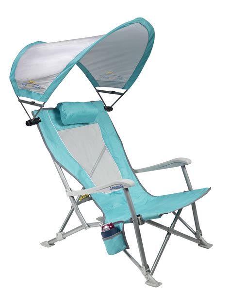 Gci Outdoor Waterside Sunshade Folding Beach Recliner Chair With