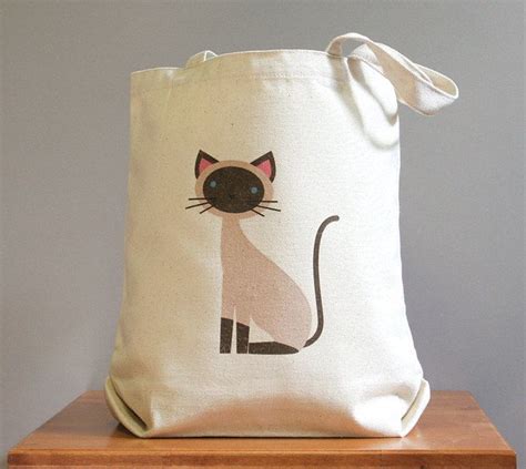 Siamese Canvas Tote Bag Cats Tote Bag Tote Bag Canvas Bag