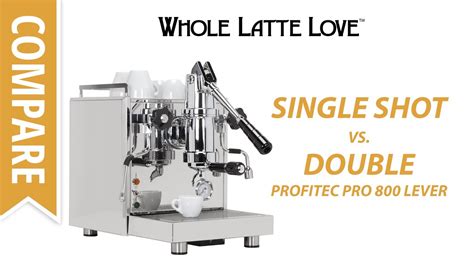 Compare Single And Double Espresso Shots From The Profitec Pro 800