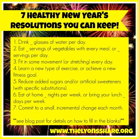 7 Healthy New Years Resolutions You Can Keep