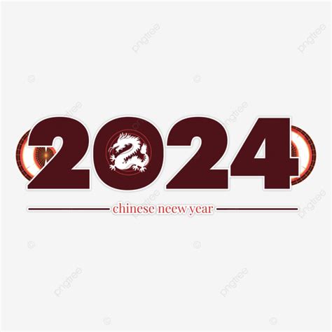 Gambar Huruf Selamat Tahun Baru Cina 2024 Vektor Tahun Naga Tahun