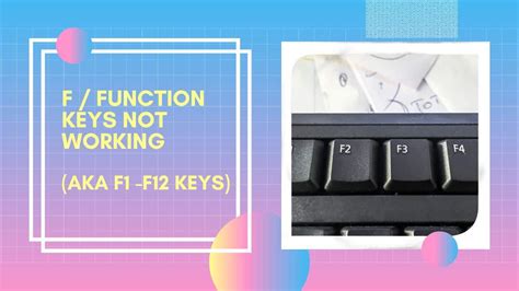 F Function Keys Not Working Aka F1 F12 Keys How To Type Anything