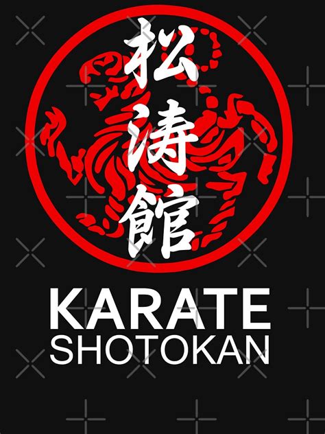 Shotokan Karate Symbol And Kanji White Text T Shirt By Dcornel Redbubble
