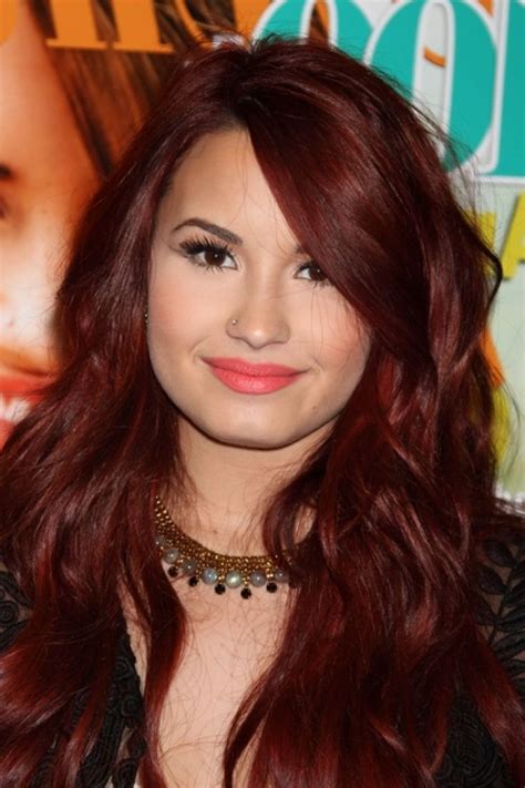 Demi Lovato Dark Redauburn Auburn Hair Dark Auburn Hair Reddish
