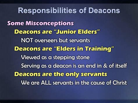 Ppt Responsibilities Of Deacons Powerpoint Presentation Free