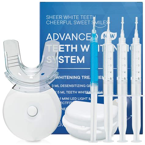 Asavea Premium Teeth Whitening Kit Led Light At Home System Without