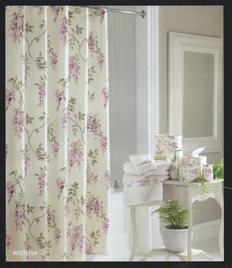 Custom beautiful purple lavender flowers shower curtains diy bathroom curtain fabric washable polyester for bathtub art decor. Wisteria shower curtain (With images) | Purple shower ...