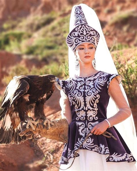 Kyrgyzstan National Clothes Traditional Fashion Traditional Dresses