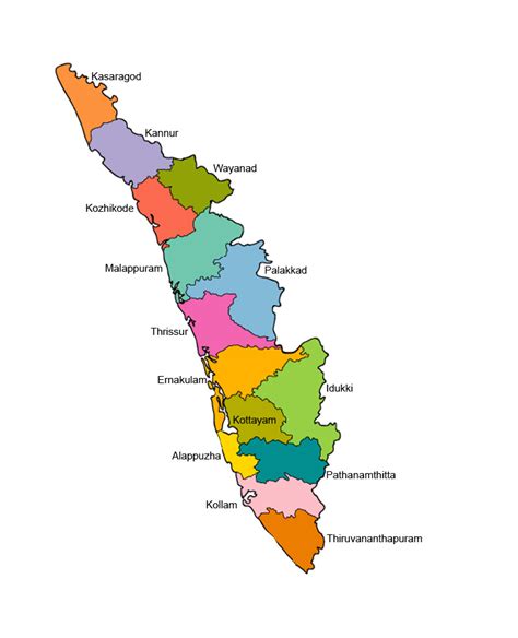 Explore the detailed map of kerala with all districts, cities and places. Kerala - State's Facts - In depth details | UPSC | Diligent IAS