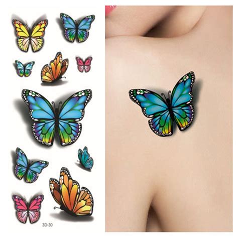 Sexy Tatoo 3d Purple Designs Pastel 3d Butterfly Tattoo Body Art