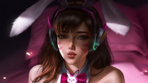 Download Bunny The Dva Overwatch Beautiful Girl 1920x1080 Wallpaper