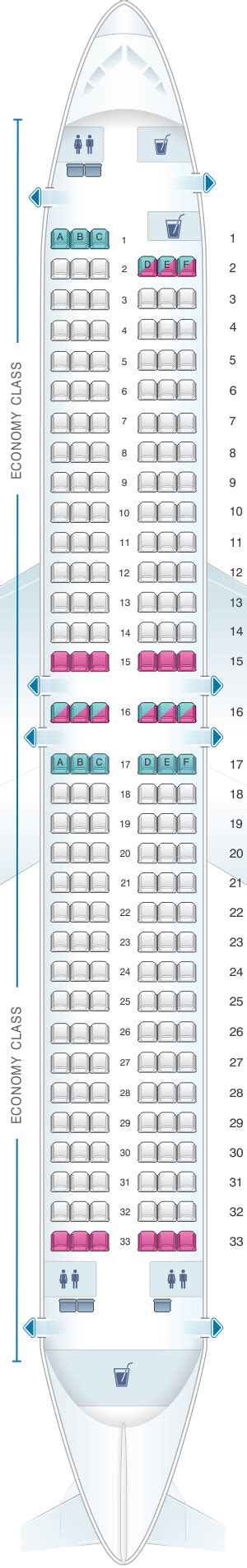 Seat Map Rossiya Airlines Boeing B737 800 195pax Seatmaestro