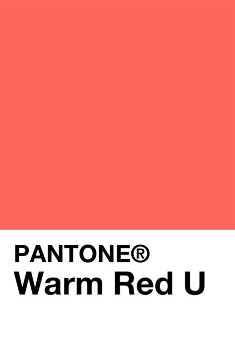 Panatone Color Warm Red U Pantone Pantone Palette Palette