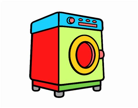 Coloring page, drawing, picture, school, education, primary school, educational image: Colored page A washing machine painted by User not registered