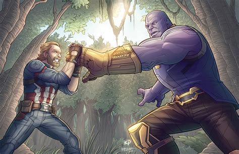 Captain America Vs Thanos Avengers Infinity War On Behance