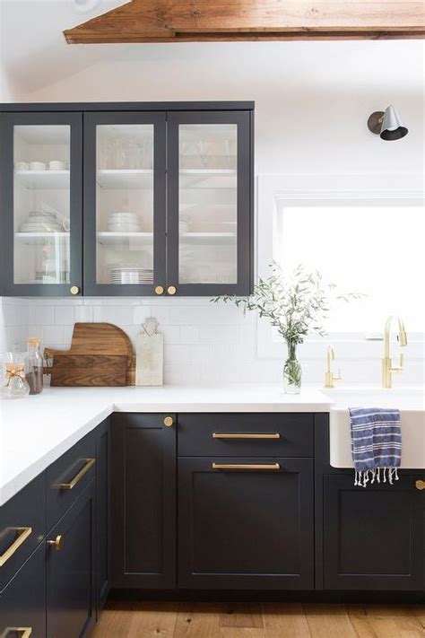 Black Kitchen Cabinets Gold Hardware Kitchen Cabinet Ideas