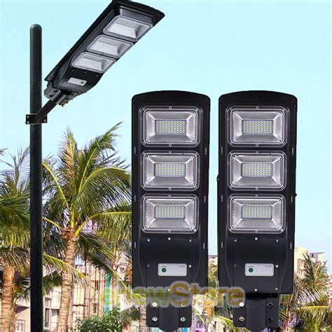 2x 90w Commercial Outdoor Solar Powered Led Street Light Ip67 Dusk To