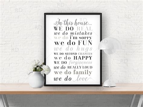 In This House We Do Real Printable Wall Art House Rules Etsy
