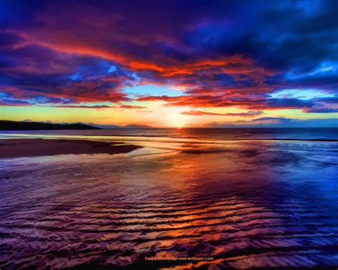 Free Download Sunset Beach Scotland Beautiful Wallpaper 1280x1024