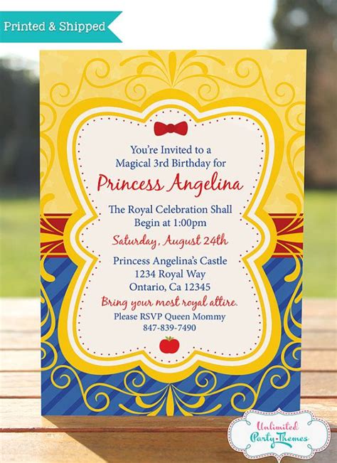 Paper Kids Birthday Invites Princess Birthday Party Invitation Princess