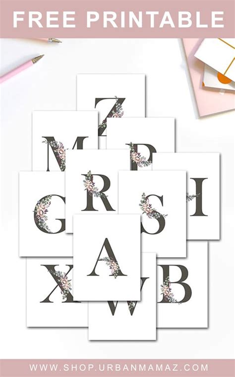 Free Printable Letters Wall Decor Alphabet Wall Decor Nursery Wall