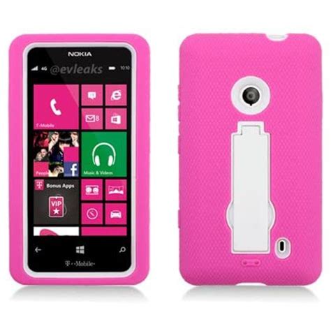 Aimo Layer Case For Nokia Lumia 521 Hot Pink Skinwhite Cover